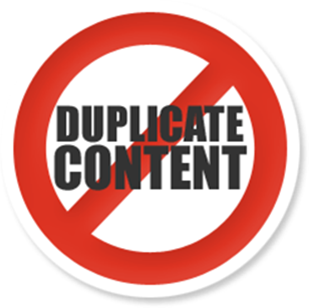 Duplicate content warning image